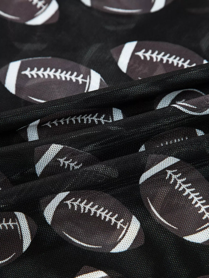 Game Day Mesh Sheer Long Sleeve Top