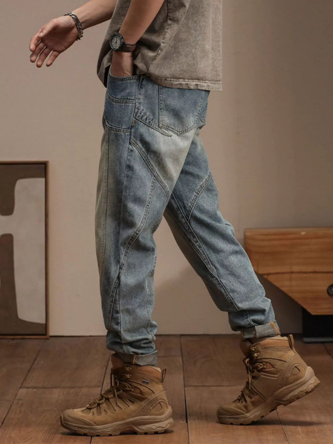 Men's Vintage Wash Relaxed Fit Jeans