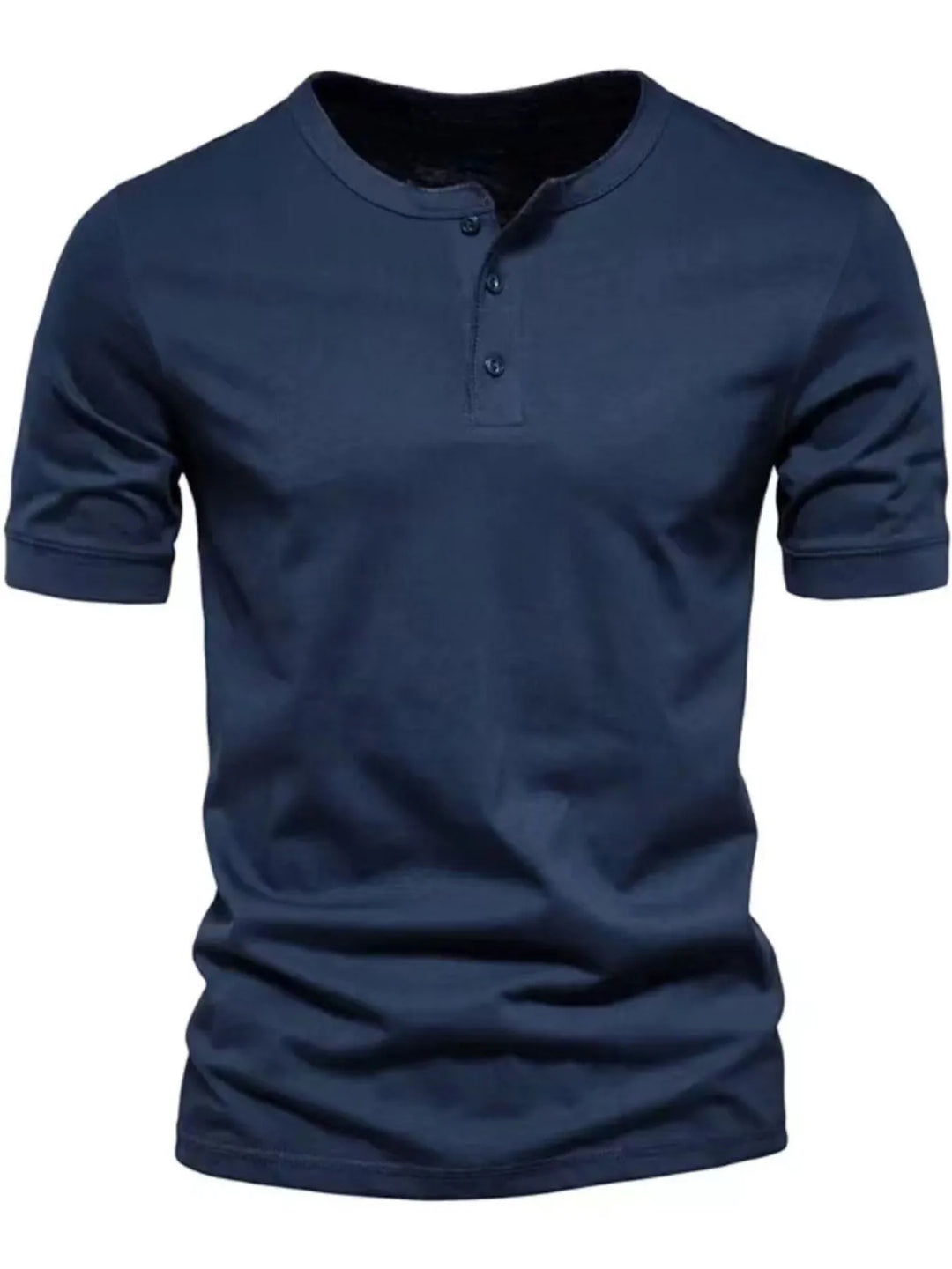 Men's Full Size Button Detail Short Sleeve Top Plus Size
