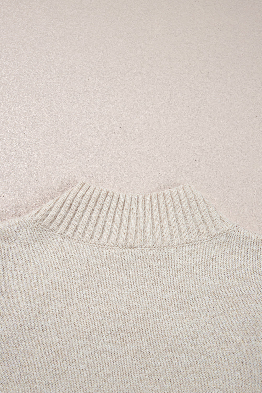 Parchment Pearl Beaded High Neck Bodycon Sweater Dress