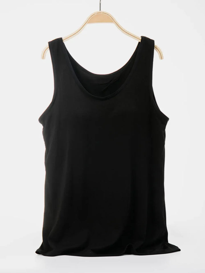 Scoop Neck Wide Strap Tank