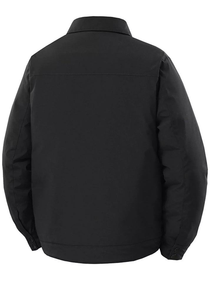 Men's Plus Size Snap Down Long Sleeve Jacket
