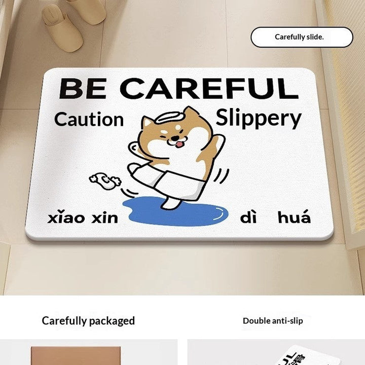 Quick-drying Cartoon Silica Mud Floor Mat
