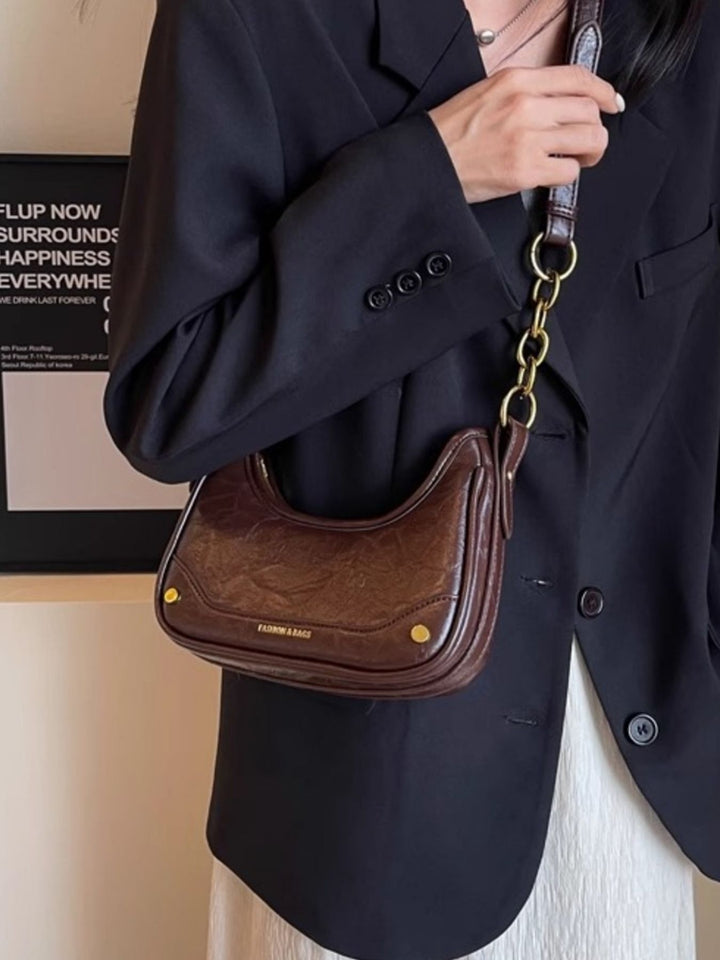 Chain Accent Shoulder Bag