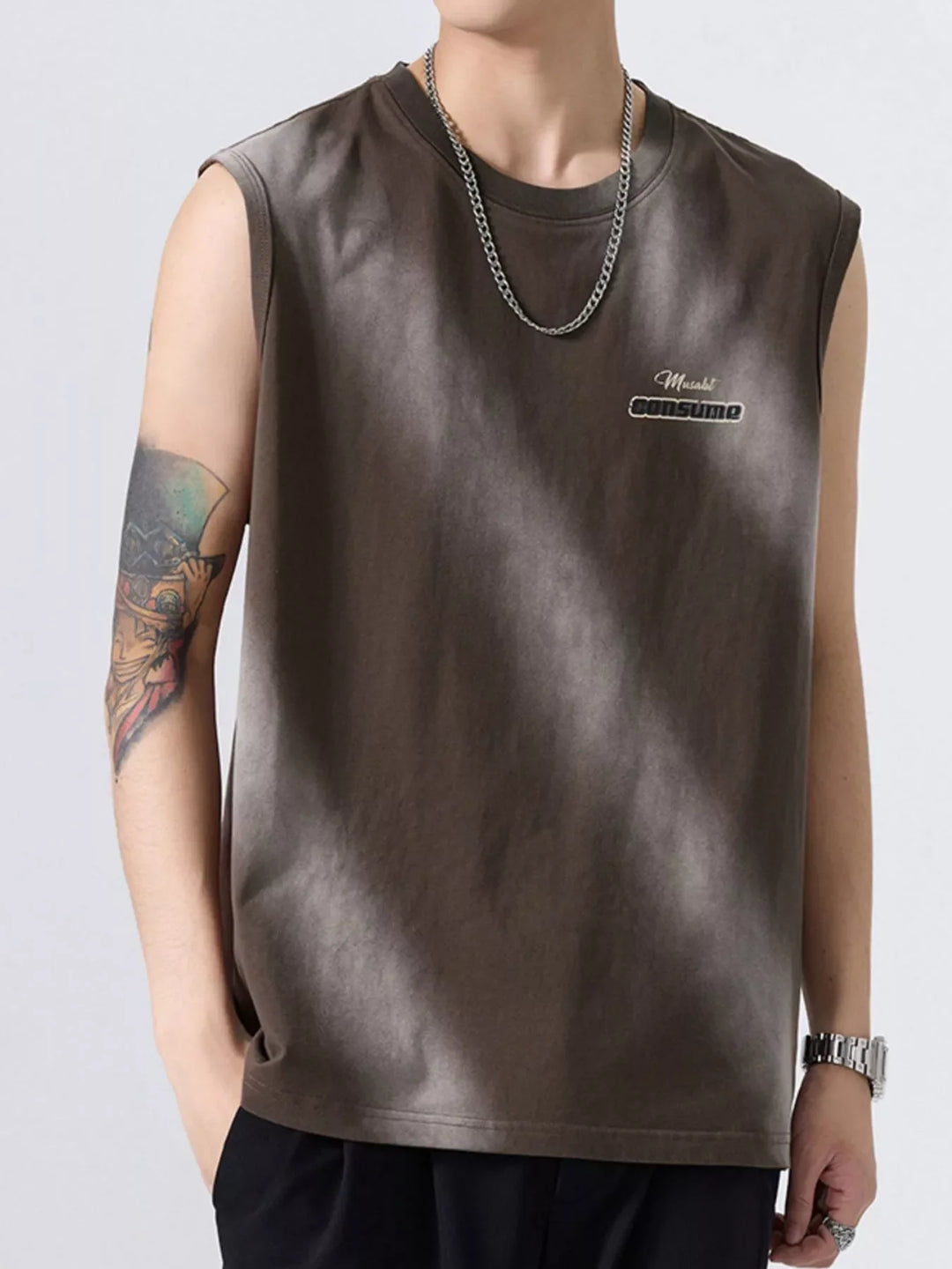 Men's Plus Size Round Neck Tank