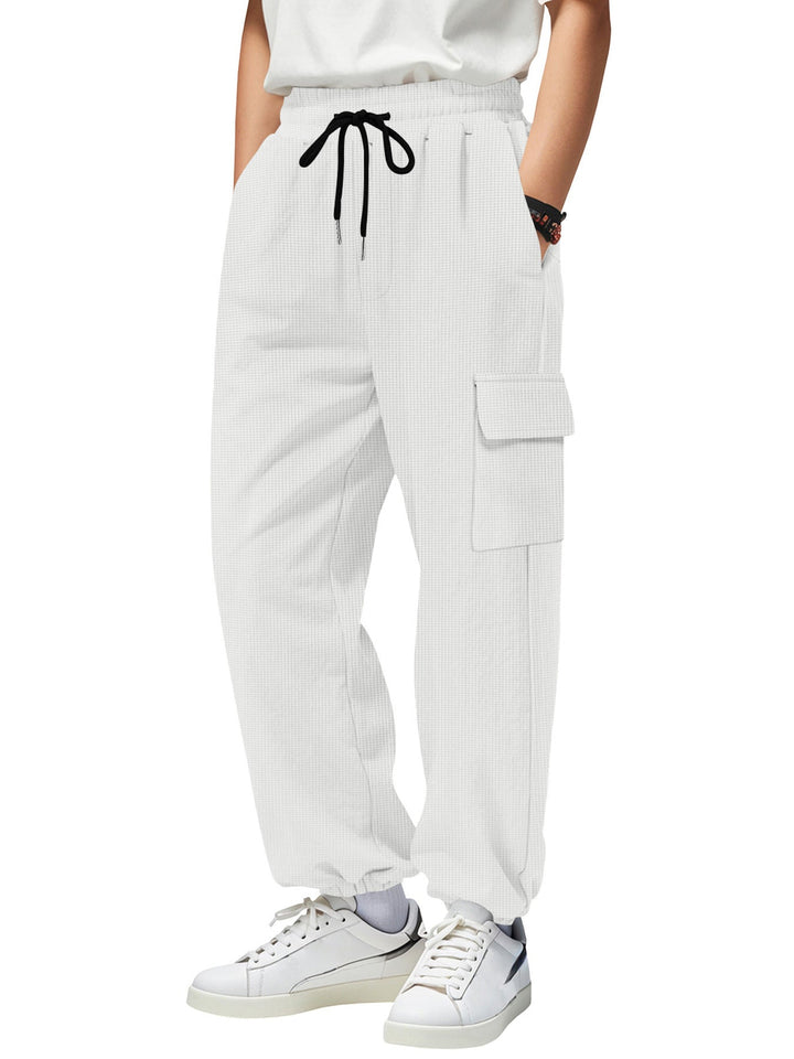Men's Full Size Drawstring Joggers with Pockets Plus Size