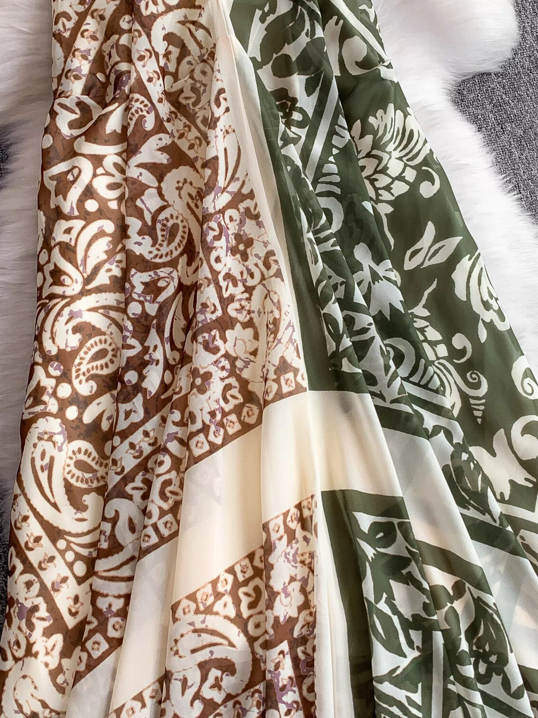 Printed V-Neck Cami Dress