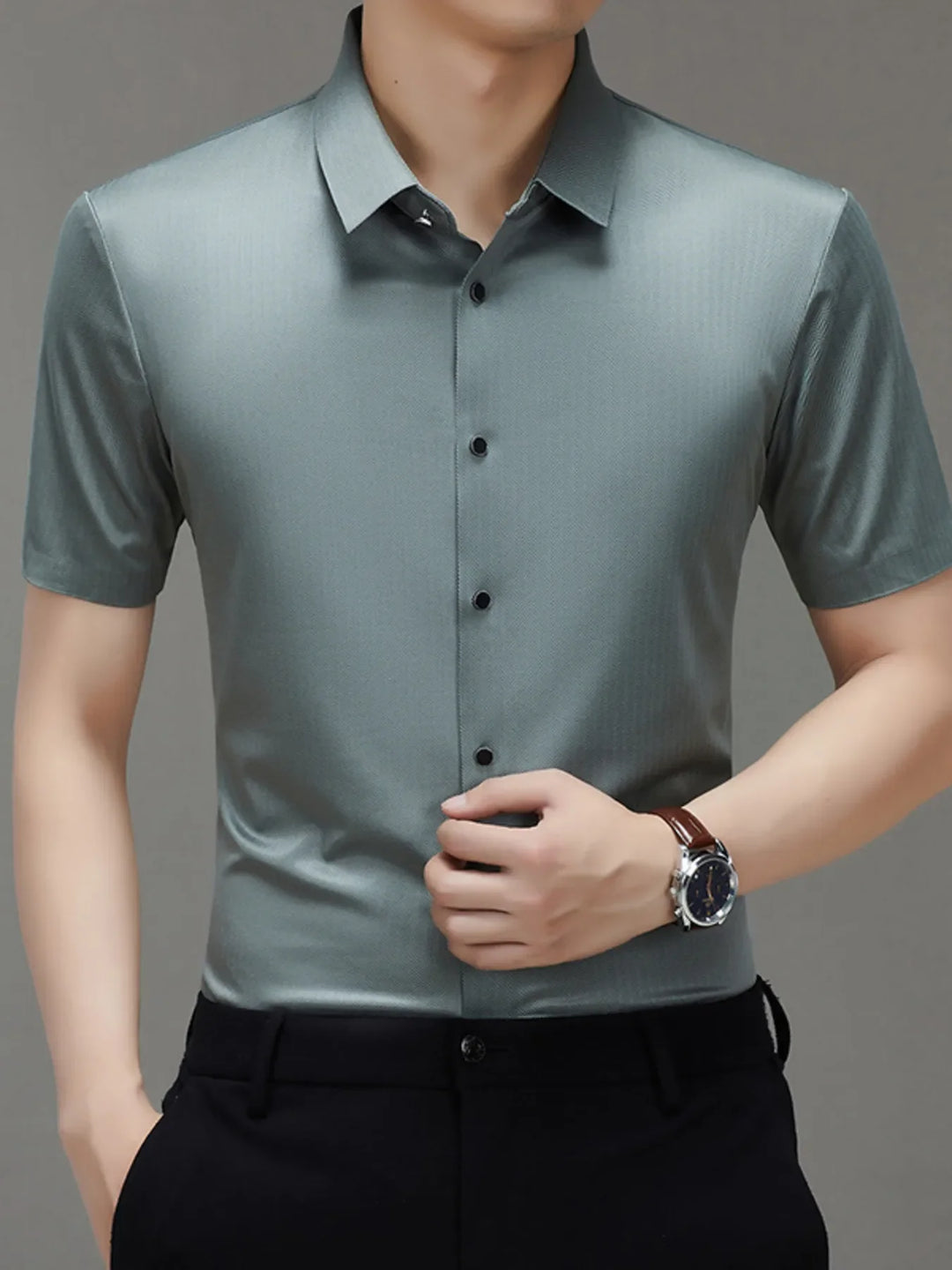 Men's Button Up Short Sleeve Shirt