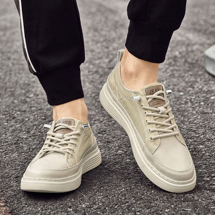 Plus-size Board Shoes Men's Cowhide Casual Leather Shoes