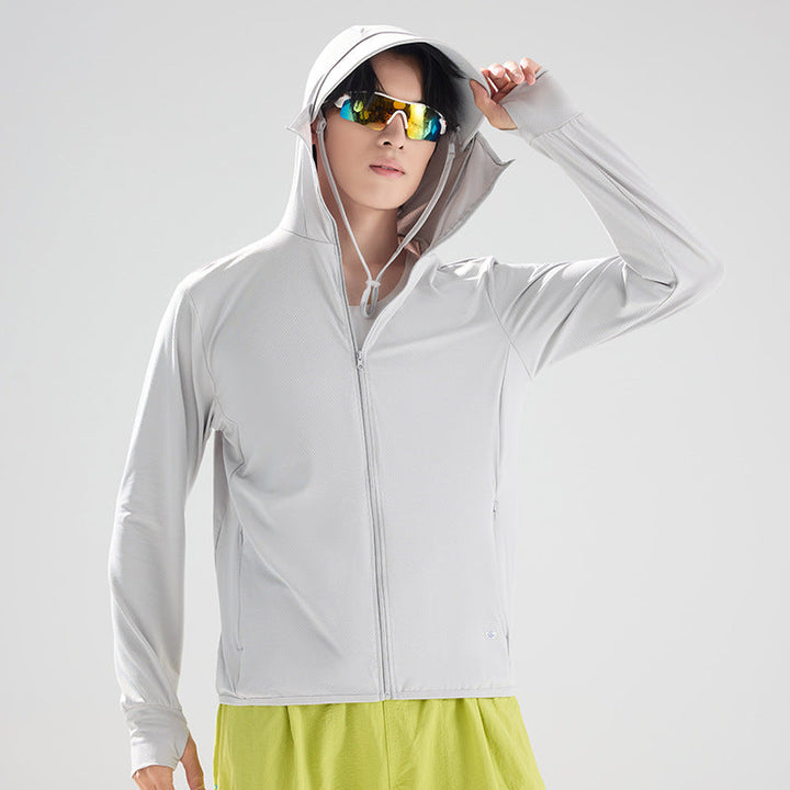 Mens Outdoor Ice-silk Sun-protective Clothing