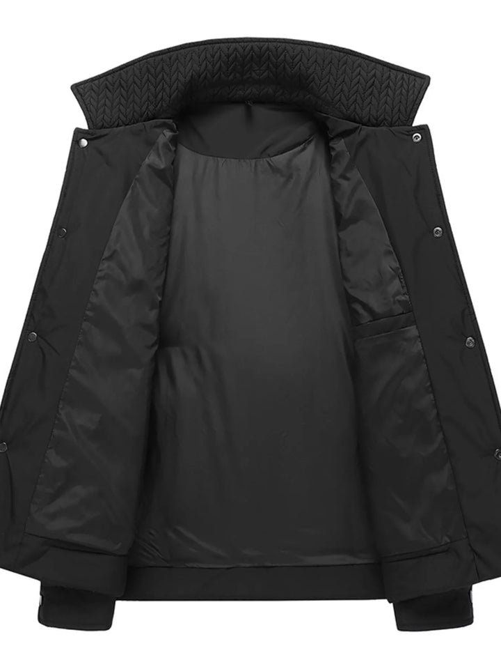 Men's Plus Size Snap Down Padded Jacket