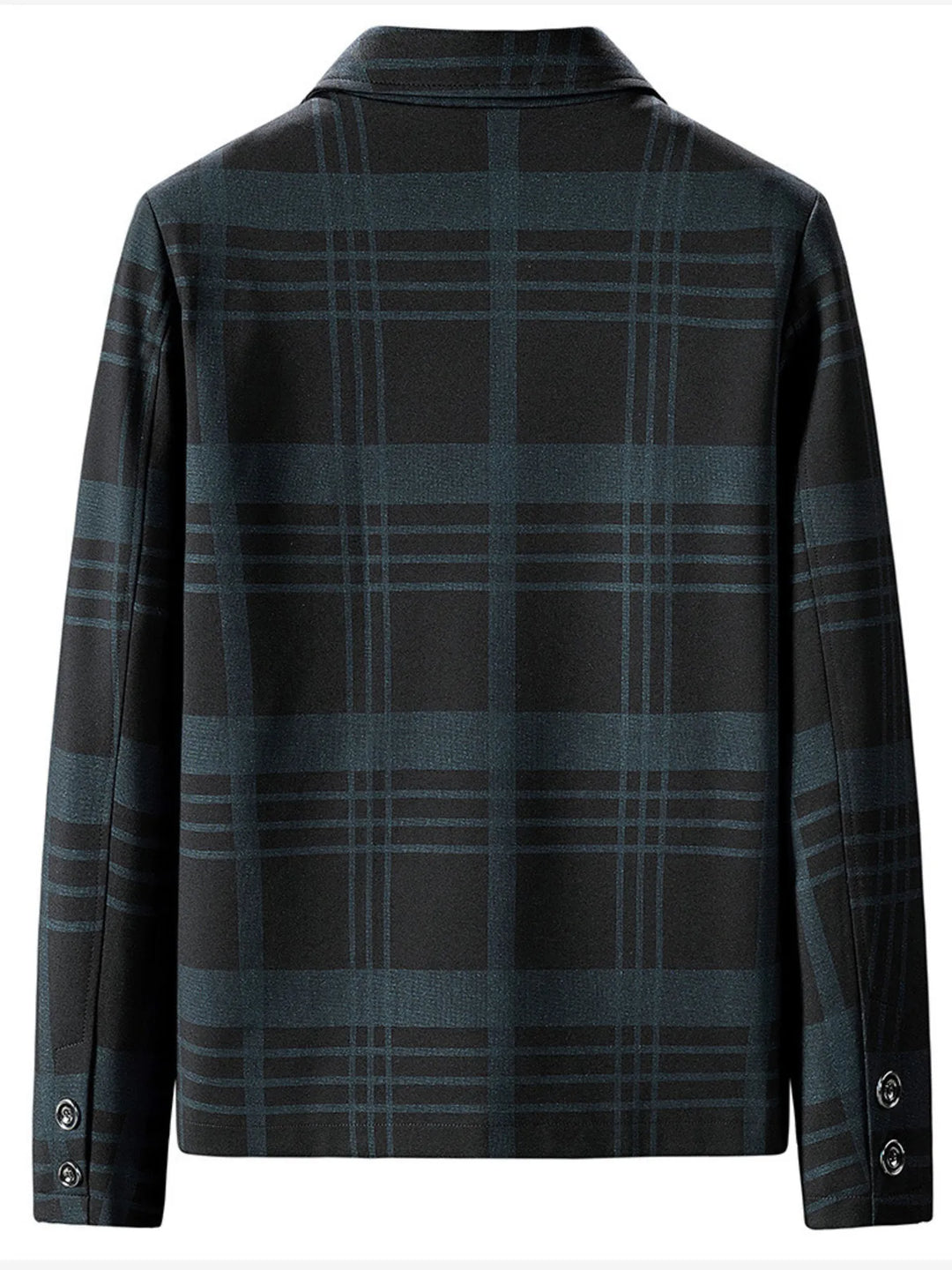 Men's Plus Size Plaid Zip Up Jacket