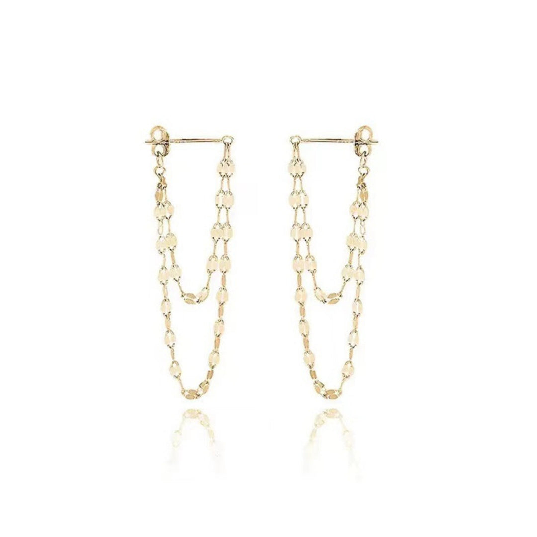 18K Gold-Plated Chain Earrings