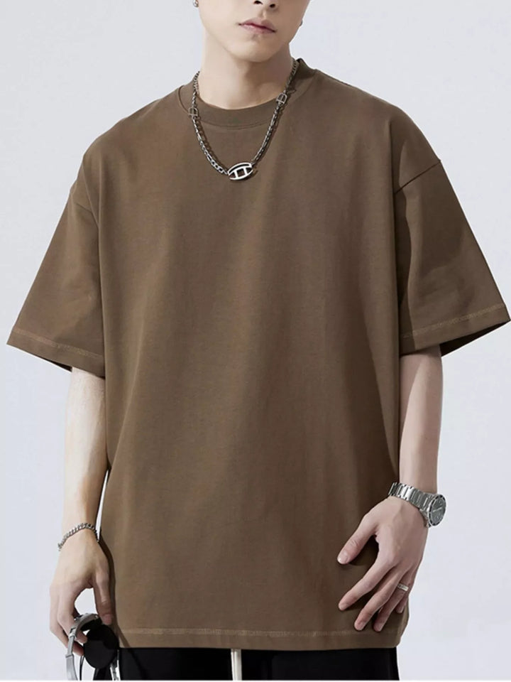 Men's Full Size Round Neck Half Sleeve T-Shirt Plus Size