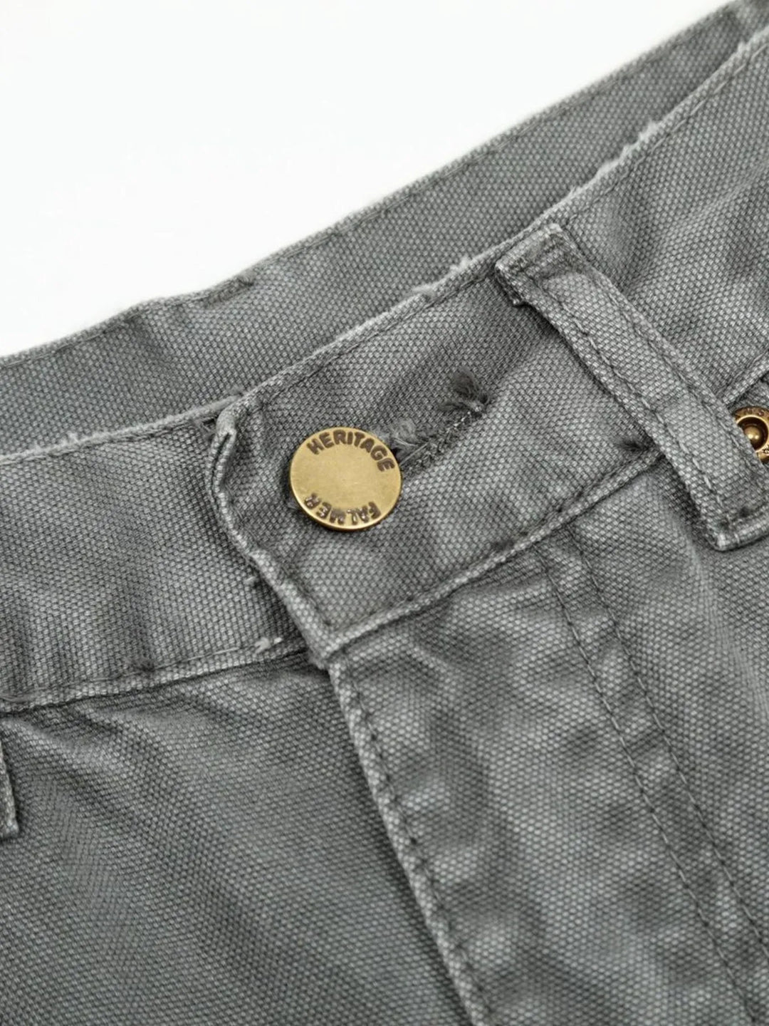 Men's Washed Distressed Curved Jeans