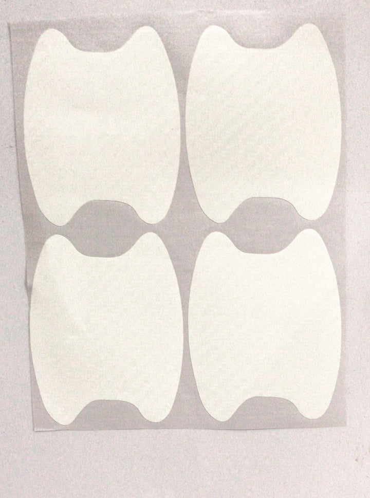 4pcs Set Of Door Stickers Carbon Fiber Scratch-resistant Car Handle Stickers