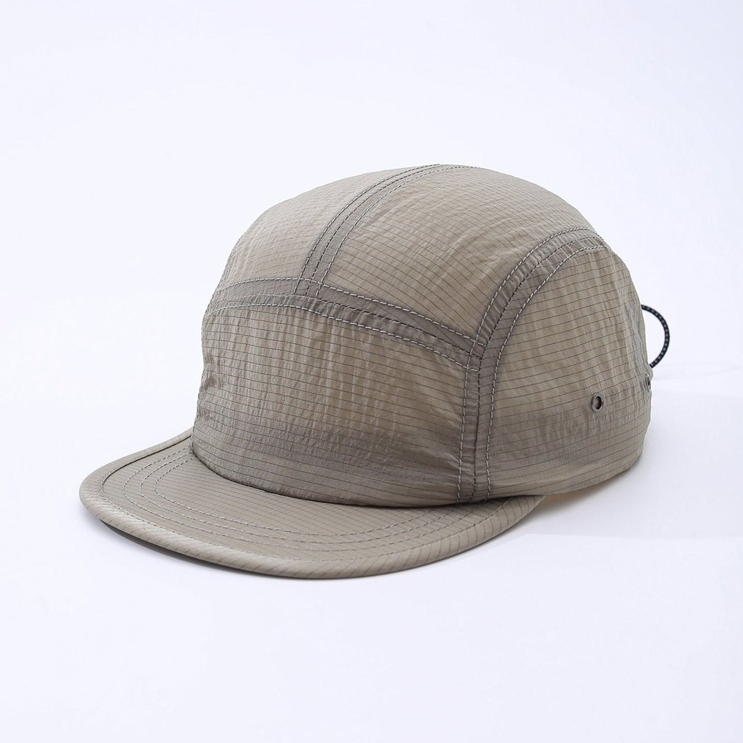 Men's And Women's Identical Simple Quick-drying Water-resistant Mesh Drawstring Design Street Trendy Short Brim Baseball Cap Suitable For Going Out For Photos And Daily Skateboarding Use