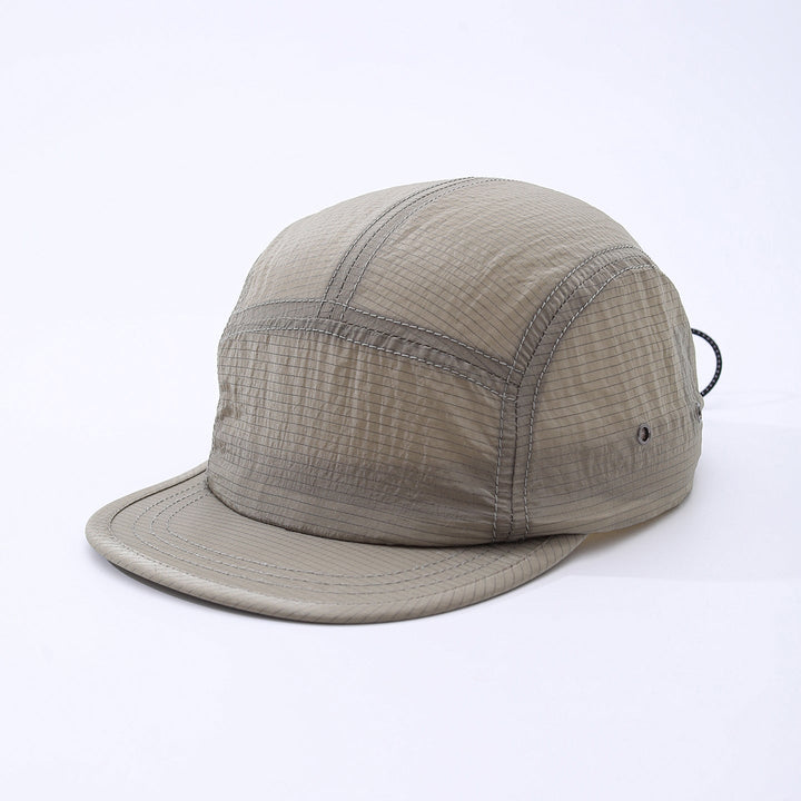 Men's And Women's Identical Simple Quick-drying Water-resistant Mesh Drawstring Design Street Trendy Short Brim Baseball Cap Suitable For Going Out For Photos And Daily Skateboarding Use