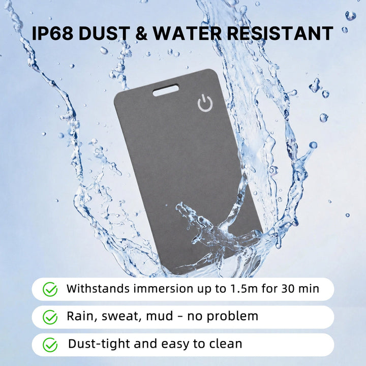 Smart Card Tracker For Find My, Anti-Lost Locator IP68 Waterproof Built-in Speaker, 90-Day Battery Life, Ultra-Slim Wallet Tracker