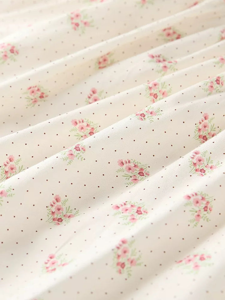Children's Floral Print Long Sleeve Casual Dress