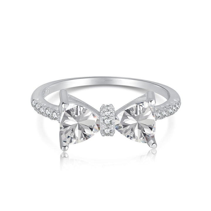 S925 Sterling Silver Bow Women's Ring