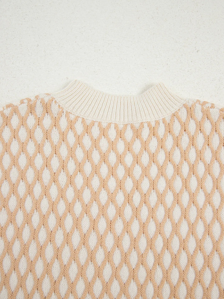 Textured Knit Mock Neck Sweater