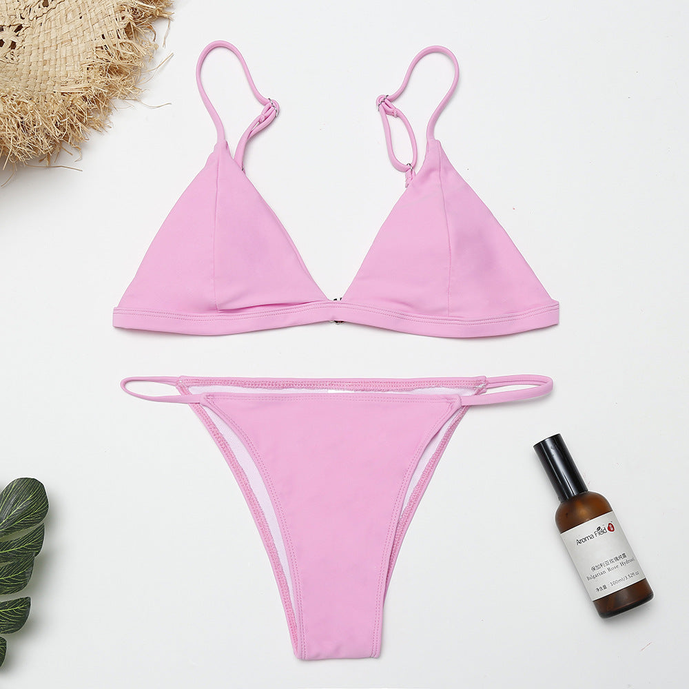 Pink Sexy Bikini Women Seperated Swimwear Bikini