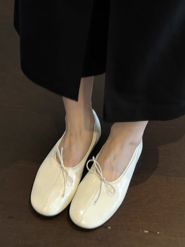 2026 Summer Women French Retro Super Soft Bow Foldable Flats, Egg Roll Ballet Shoes, Mary Jane Casual Shoes