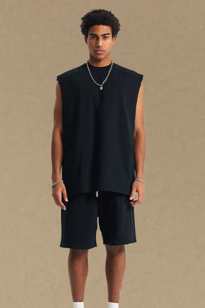 Men's Solid Color Round Neck Tank