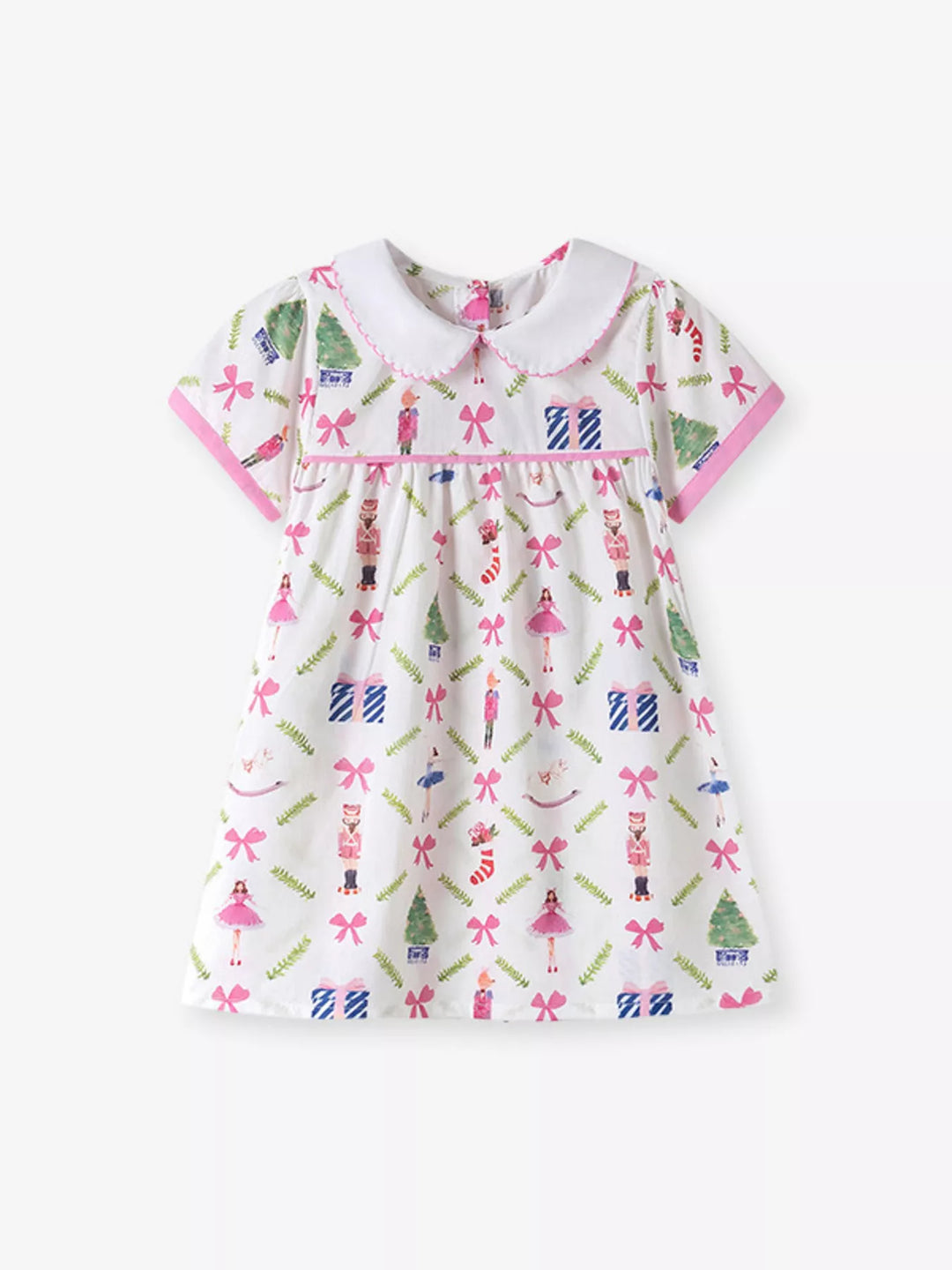 Children's Printed Peter Pan Collar Dress
