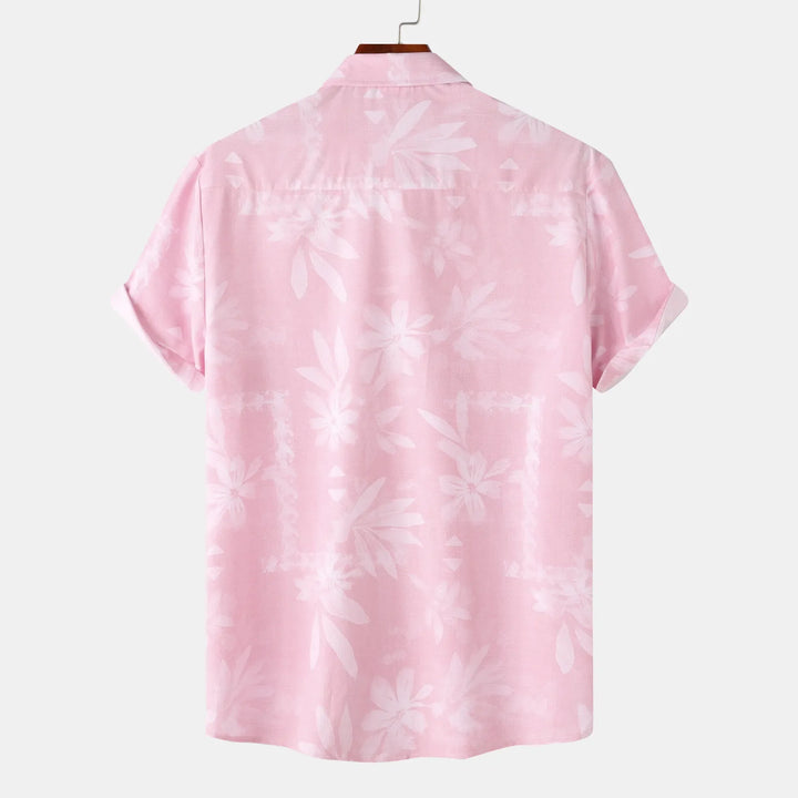 Men's Print Short Sleeve Button-Up Shirt