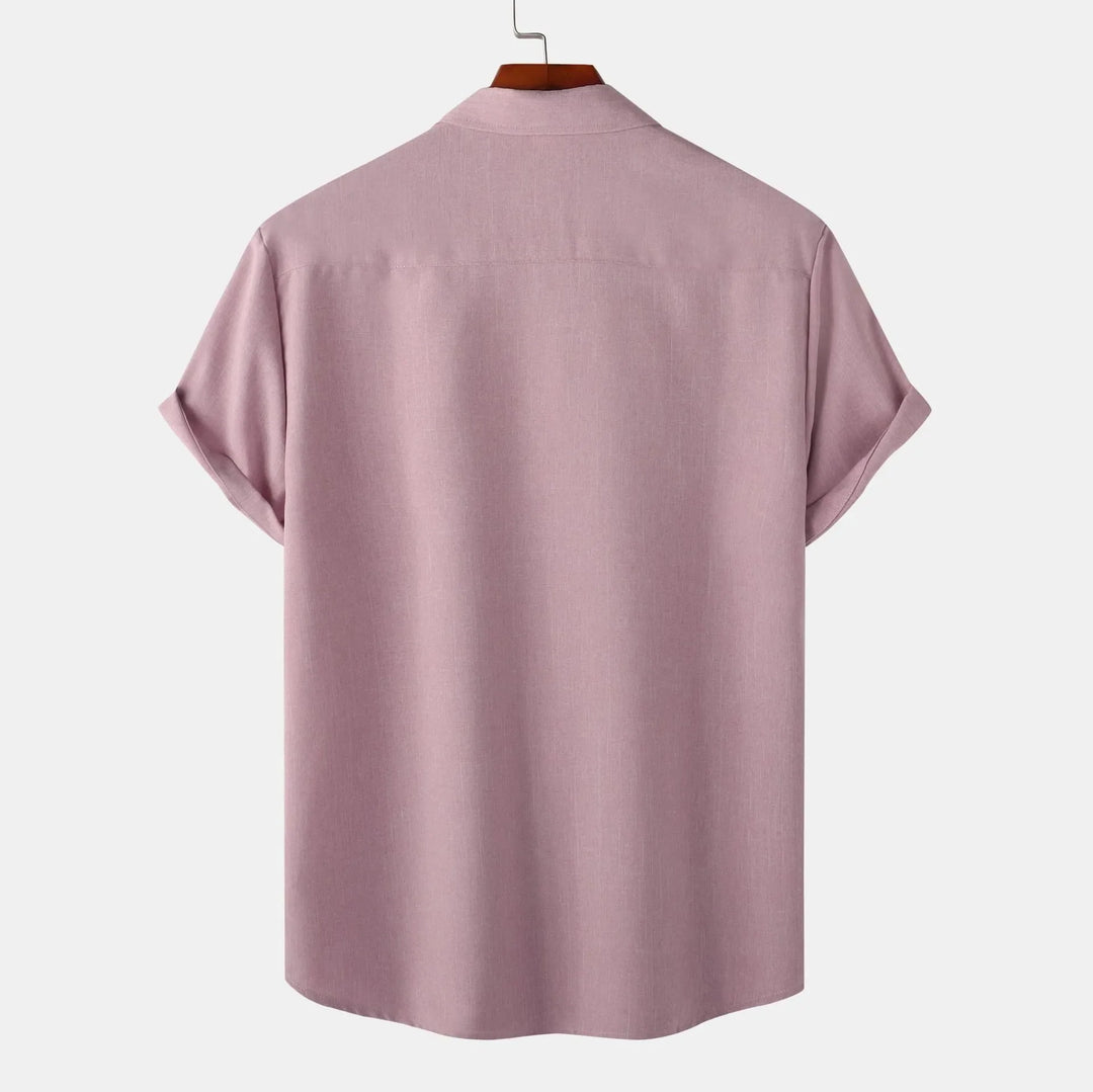 Men's Plus Size Button Up Short Sleeve Shirt
