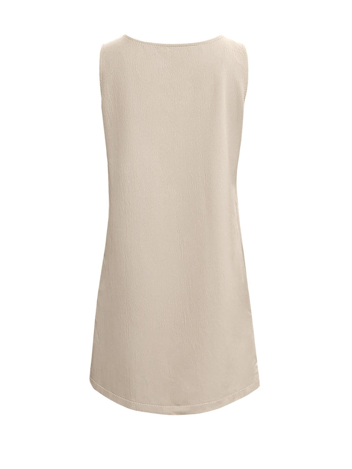 Button-Front Pocket Dress