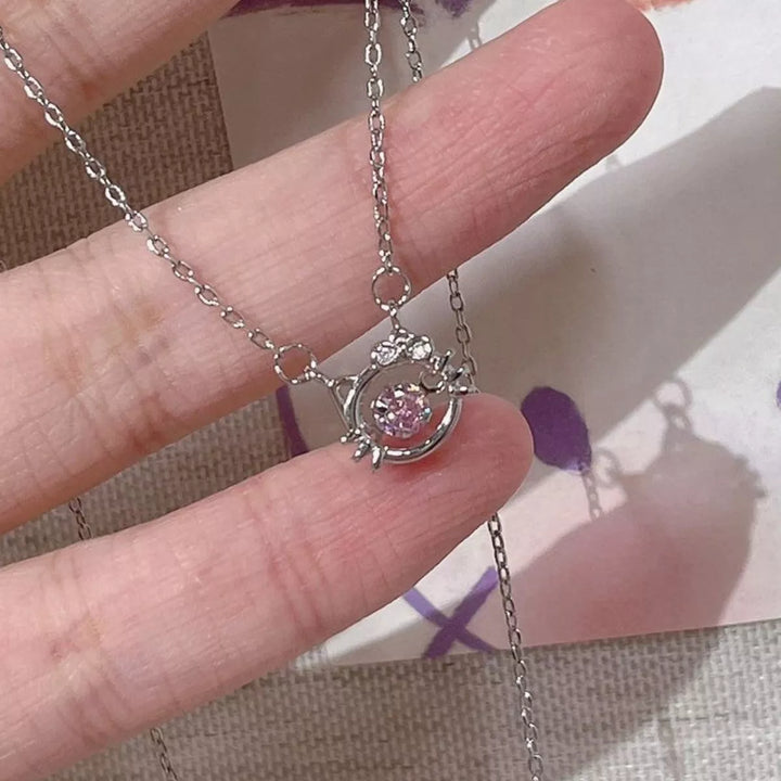 925 Sterling Silver Cat Necklace