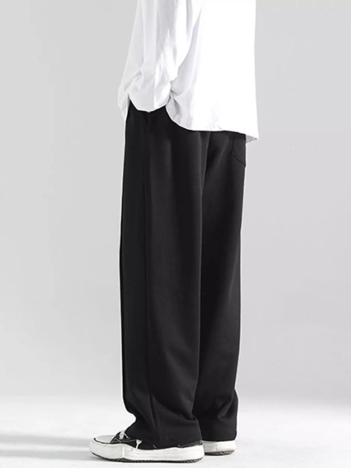 Men's Plus Size Casual Wide Leg Drawstring Pants