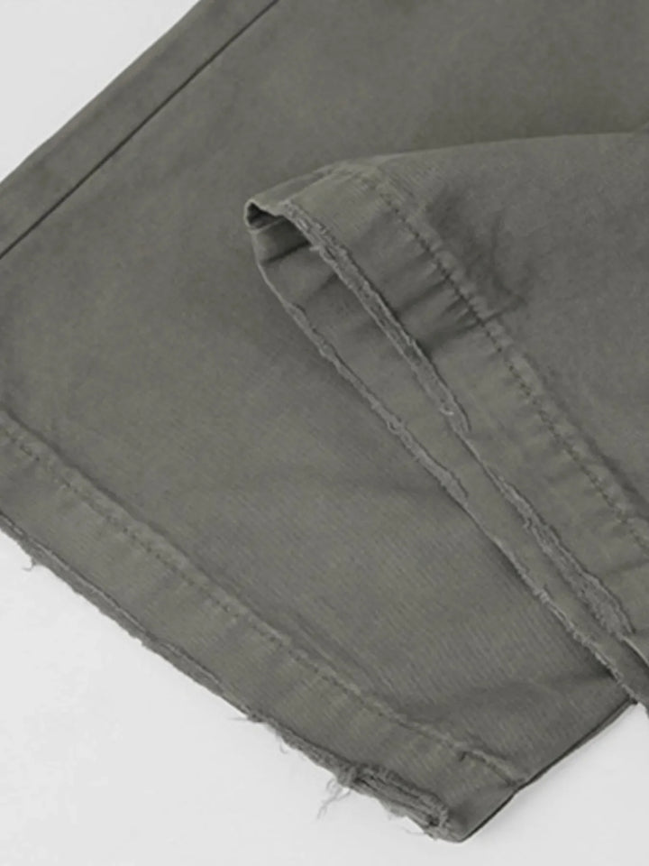 Men's Wide Leg Cargo Pants with Multi-Pockets
