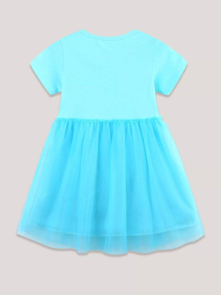 Children's Bunny Embroidered Tulle Dress