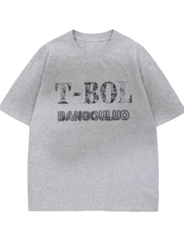 Men's Letter Graphic Round Neck Short Sleeve T-Shirt