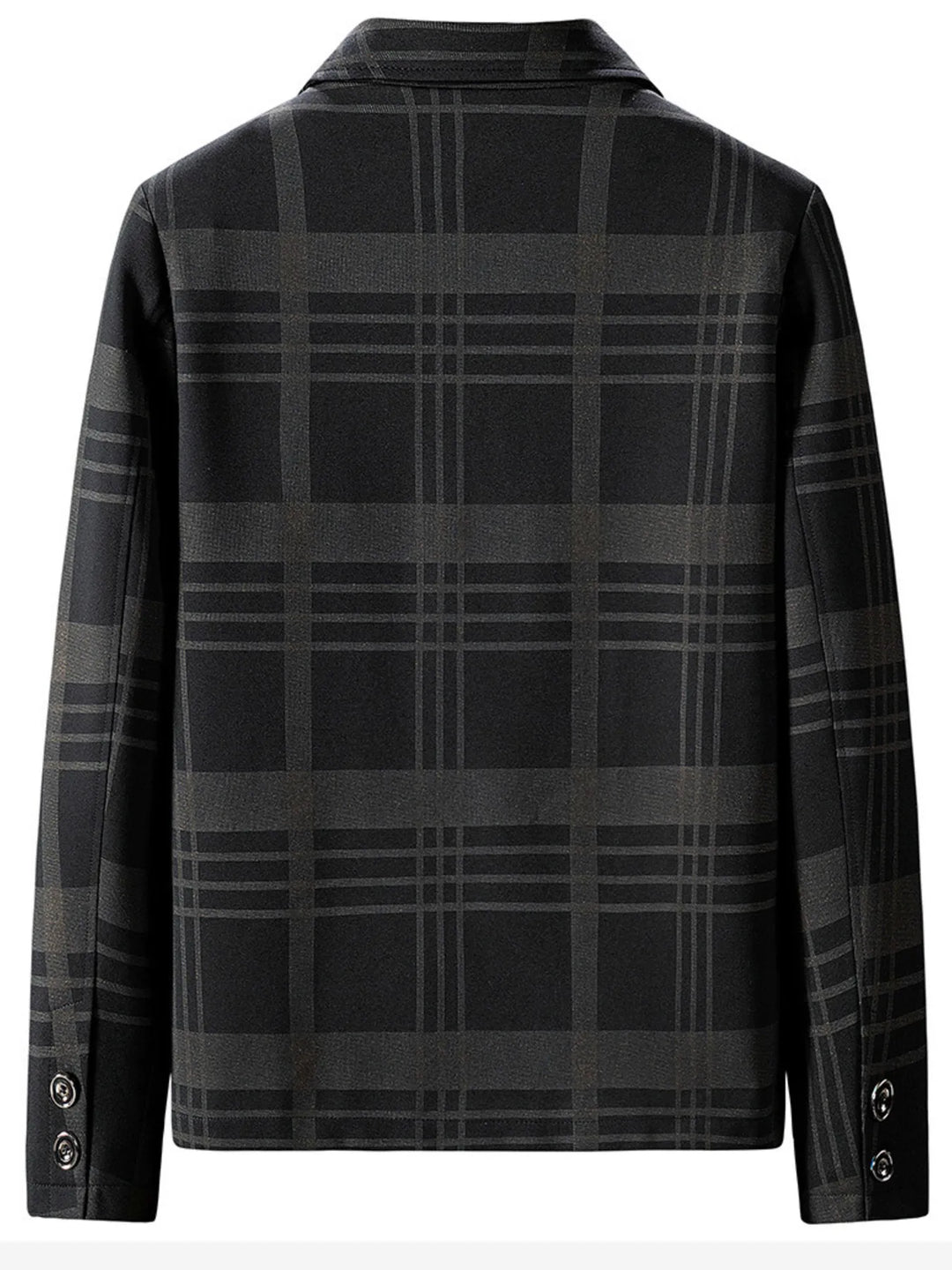 Men's Plus Size Plaid Zip Up Jacket
