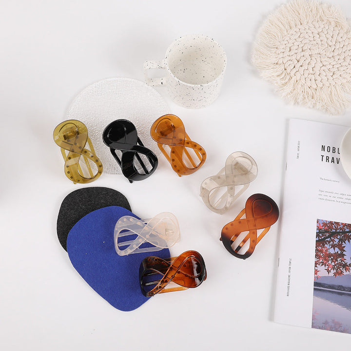 Elegant Frosted 8-shaped Barrettes