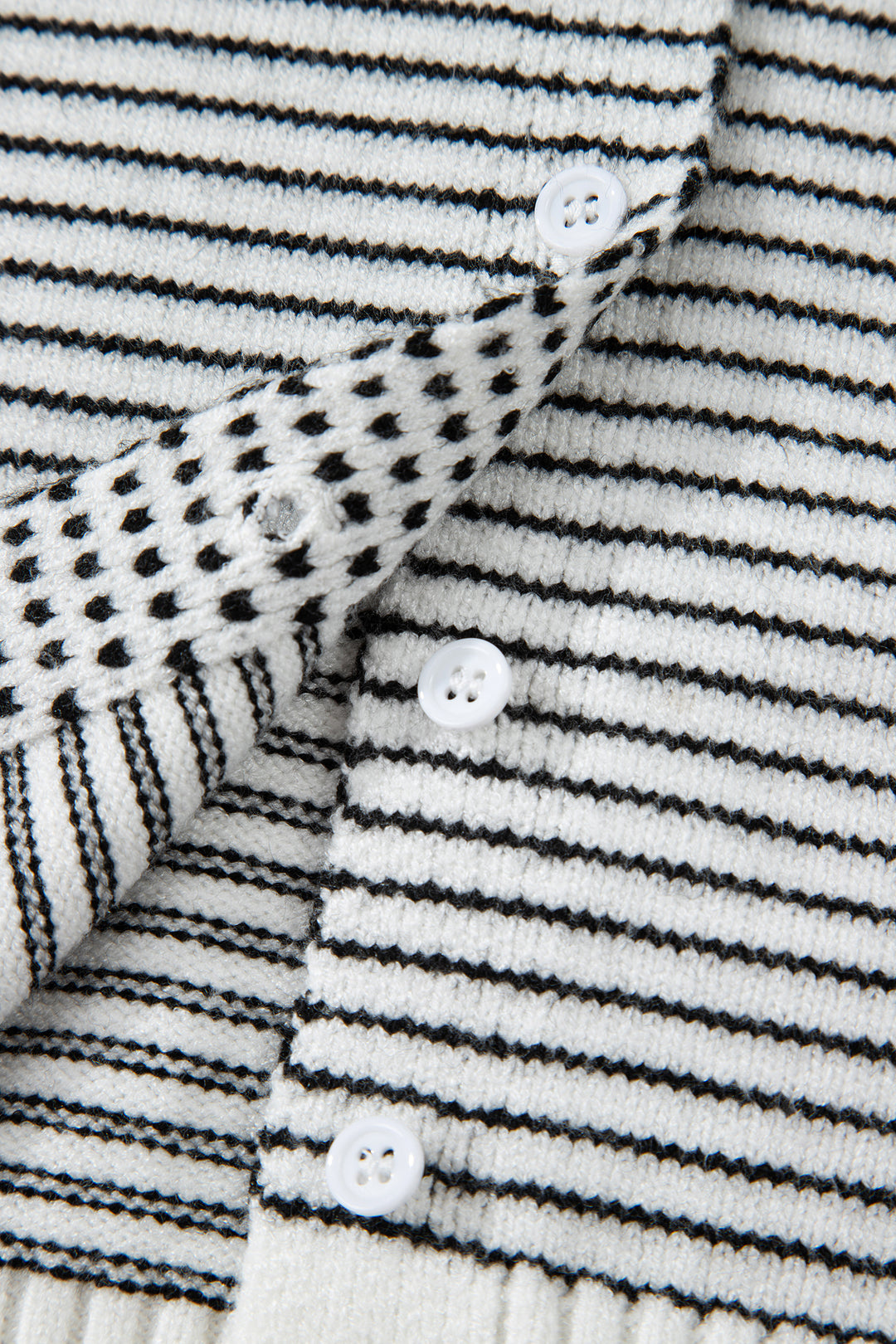 Black Stripe Contrast Trim Cap Sleeve Button Down Casual Cardigan