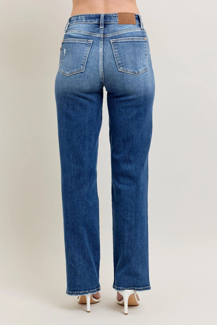 Judy Blue Full Size High Waist 90's Straight Leg Jeans Plus Size