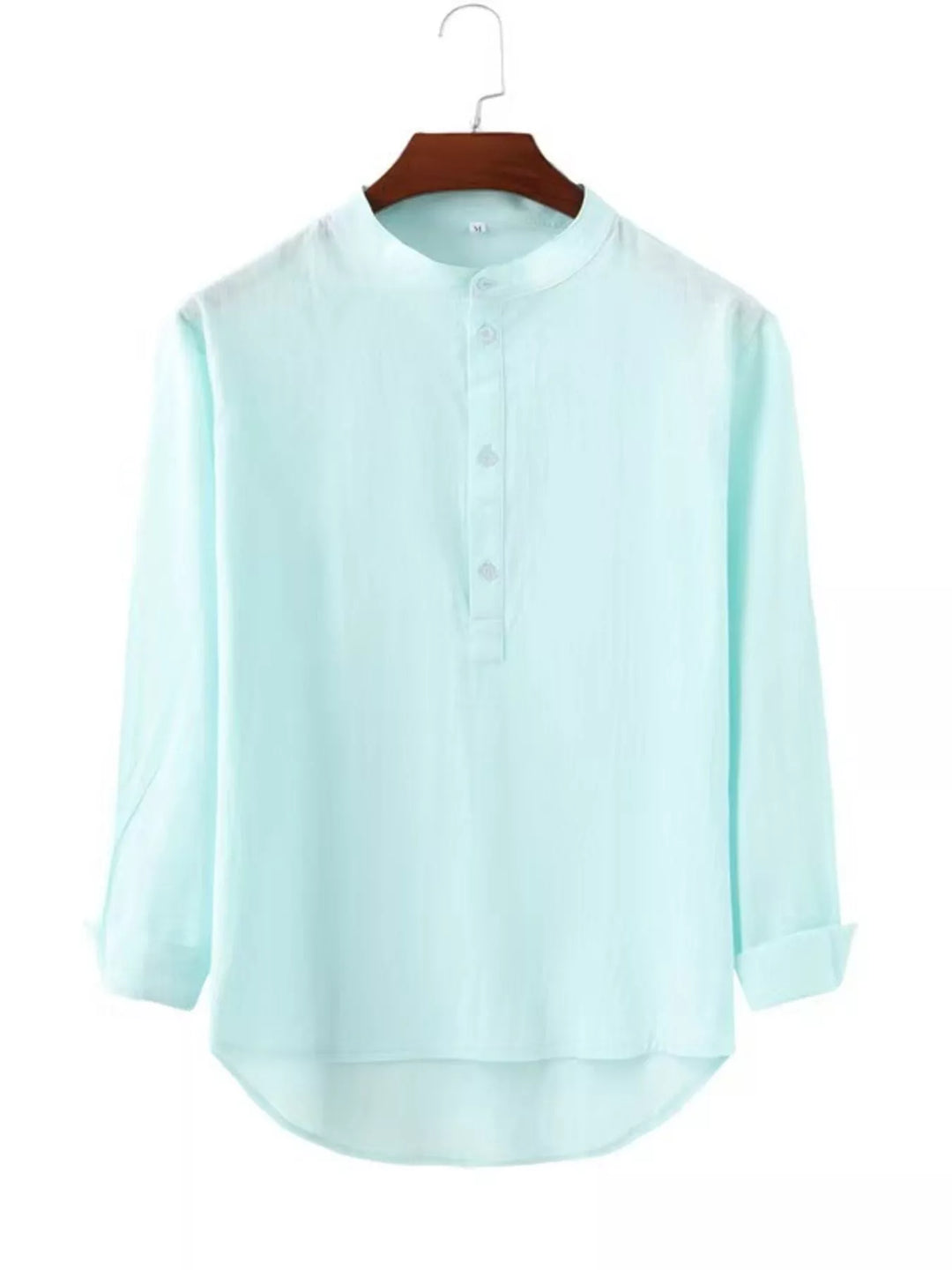 Men's Full Size Button Detail Long Sleeve Shirt Plus Size