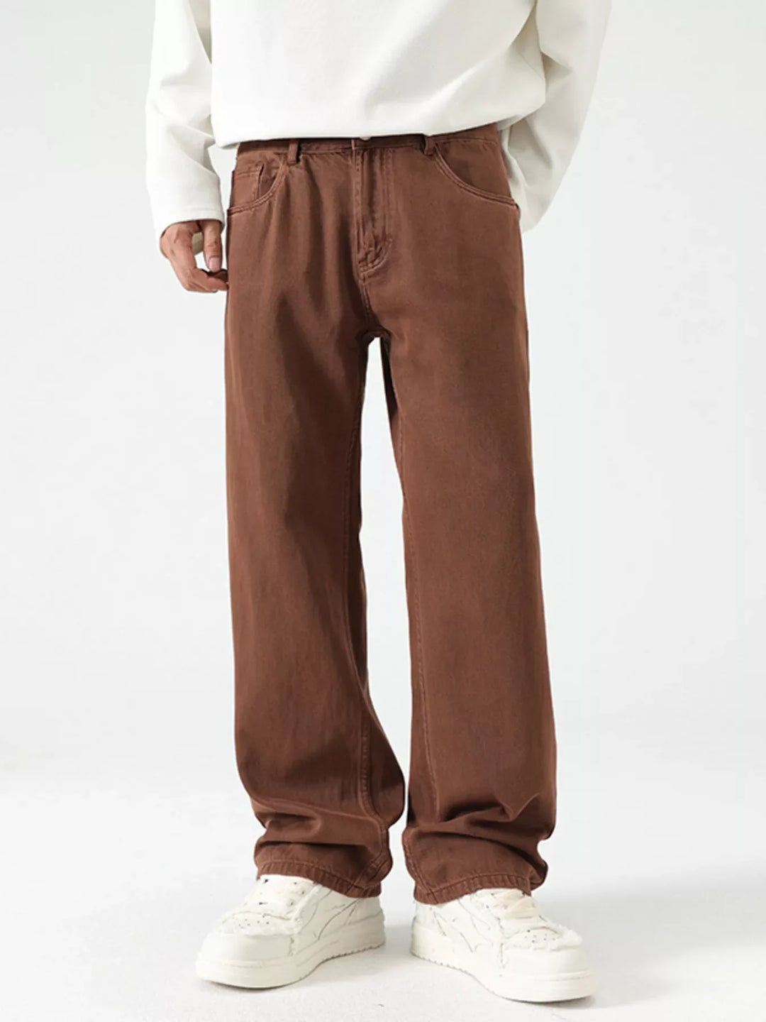 Men's Vintage Wash Wide Leg Jeans