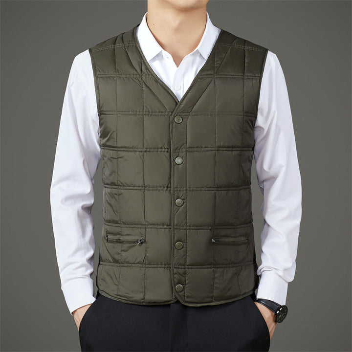 Vest Waistcoat Thermal Liner Dad-style Plus-size Vest