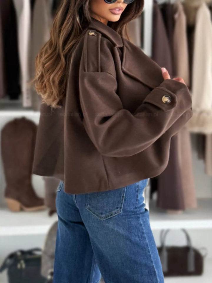 Double-Breasted Cropped Outerwear