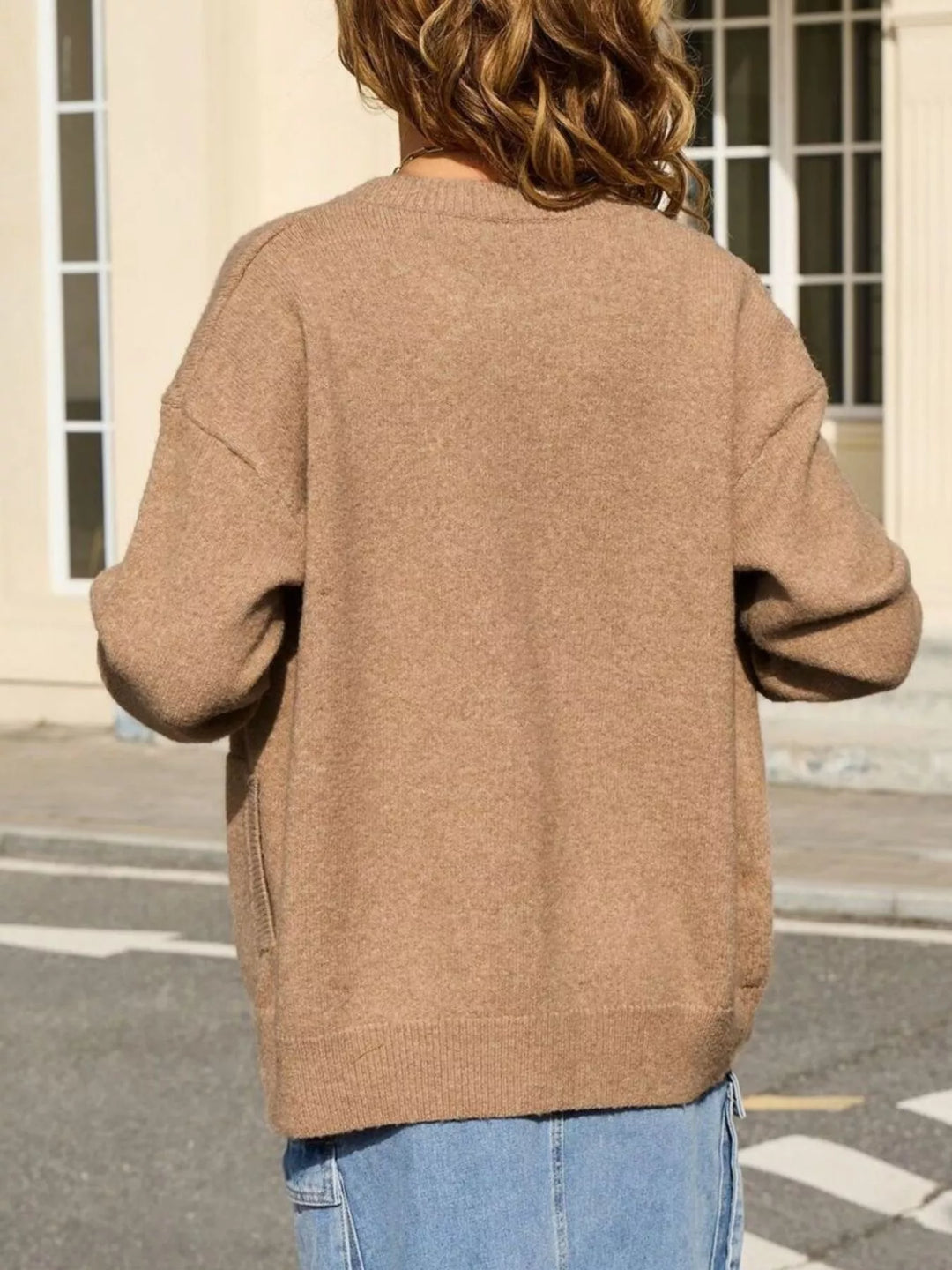 Casual Button-Down Knit Cardigan