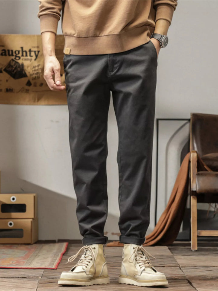 Men's Plus Size Casual Style Slim Fit Ankle Banded Pants
