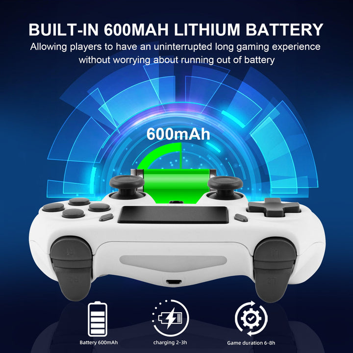 PS4 Game Controller, Six-axis Gyroscope, Dual Vibration Motion Sensing, PC, PS4 Wireless Bluetooth Game Controller