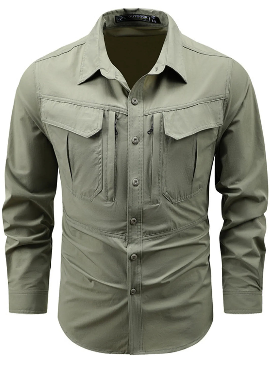 Men's Plus Size Button Up Long Sleeve Shirt